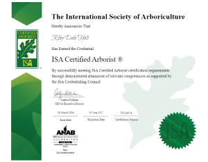 International Society of Arboriculture Certification