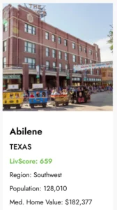 Abilene Top 100 Places to Live